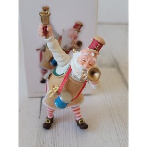 Hallmark Toymaker Santa 2010 ornament Xmas trumpet bell